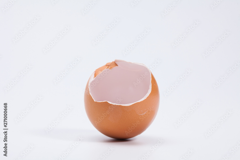 Broken egg shell isolated on white Broken egg shell isolated on white