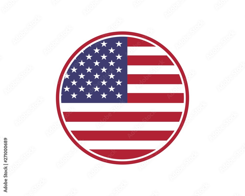 Fototapeta premium usa flag icon vecto