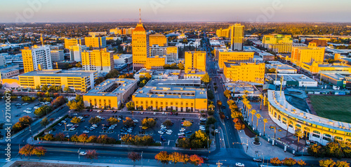 Aerial, Historic Downtown Fresno, California
