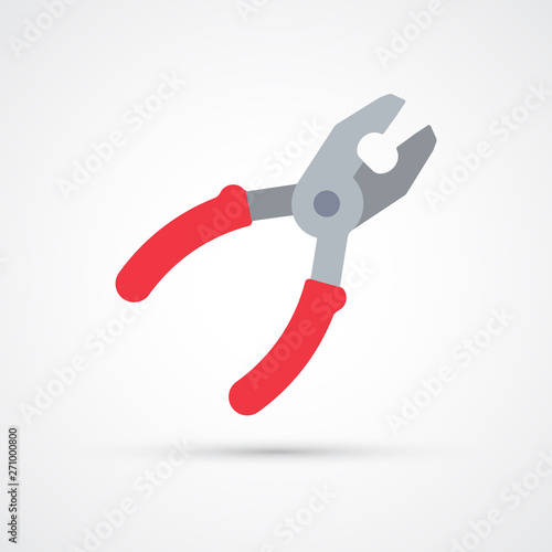Colored pliers icon tool trendy symbol. Vector illustration