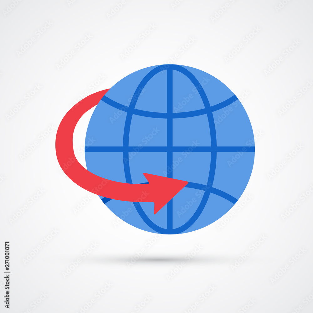 Colored Worldwide icon business trendy symbol. Vector illustration