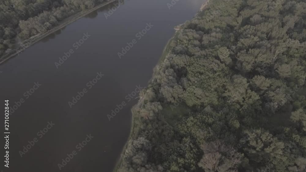 Aerial view of Siekierkowski Bridge Warsaw Poland. Visa on the horizon of the river Vistula, sunset on the background of the bridge. Shot from 4K drone in RAW. Video for post processing. Aerial view of Siekierkowski Bridge Warsaw Poland. Visa on the horizon of the river Vistula, sunset on the background of the bridge. Shot from 4K drone in RAW. Video for post processing.