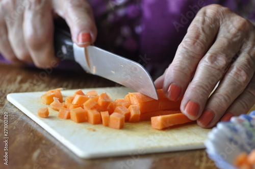 carrot food knife cutting cooking
