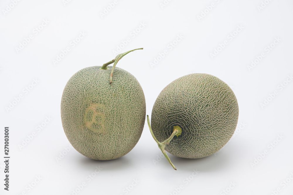 Fresh Melon on the yellow background Fresh Melon on the yellow background