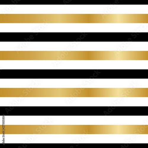 Horizontal Stripes Seamless Pattern - Simple bold horizontal stripes repeating pattern design