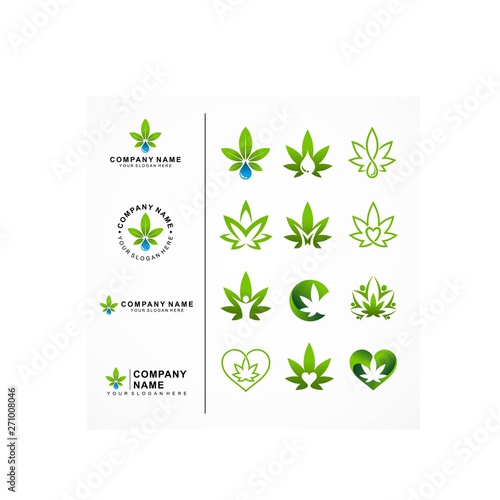 Cannabis template logo and letter placement