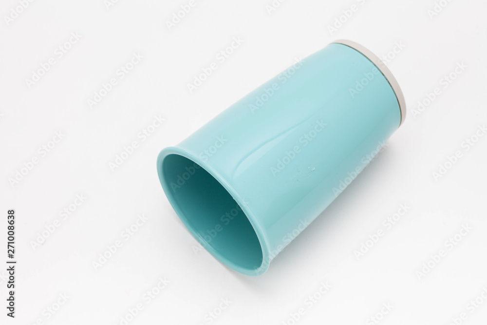 Empty plastic cup isolated on white Empty plastic cup isolated on white