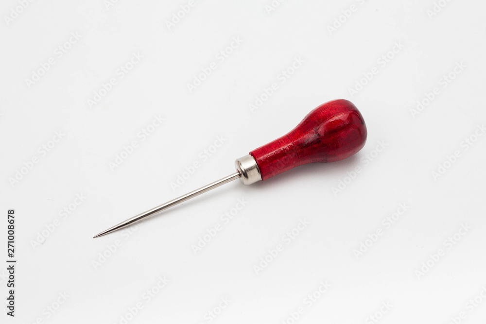 Red Awl isolated on white background Red Awl isolated on white background