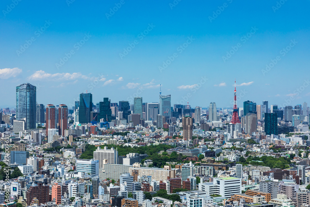 (東京都-都市風景)高層ビルラウンジから望む芝方面の風景４