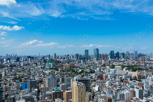 (東京都-都市風景)高層ビルラウンジから望む六本木方面の風景