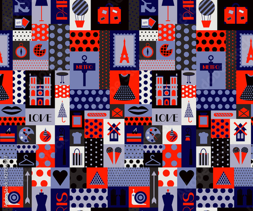 Paris pattern seamless geometric design