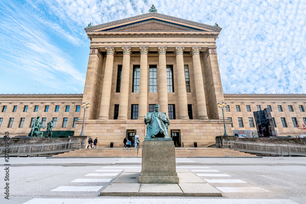 Obraz premium Philadelphia, Pennsylvania, USA - December, 2018 - Chief Justice of United States John Marshall, by William Wetmore Story, at Philadelphia Museum of Art.