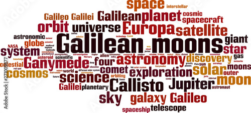 Galilean moons word cloud