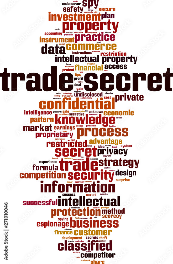 Obraz premium Trade secret word cloud