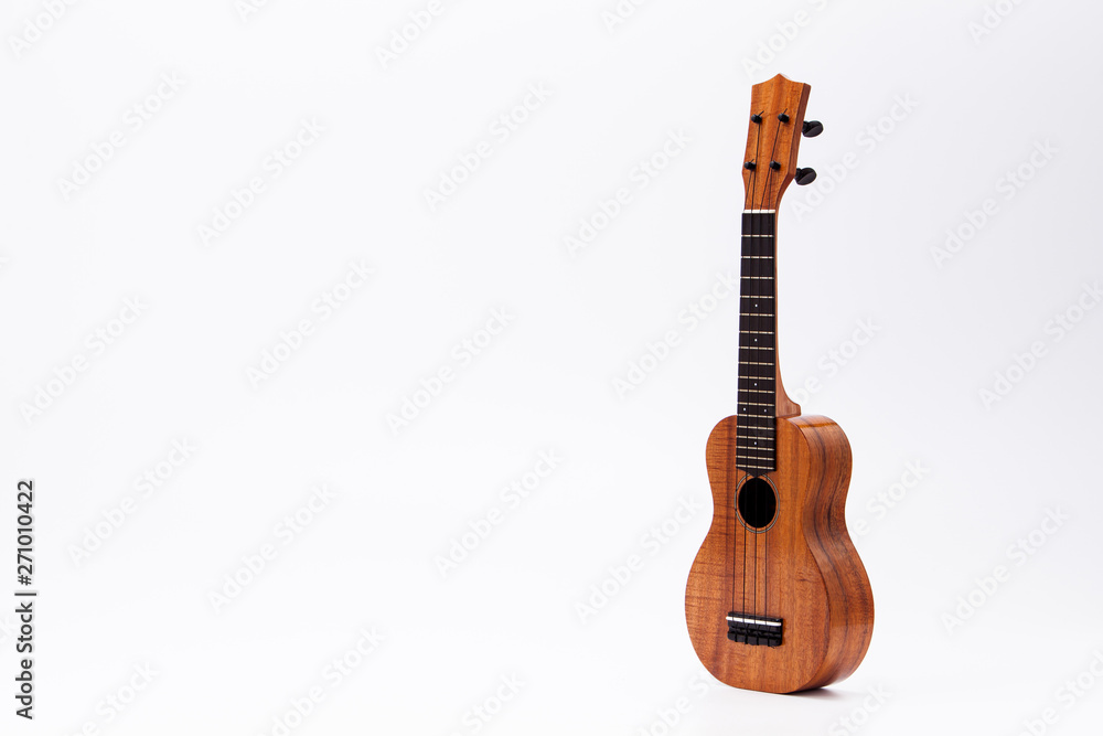 Fototapeta premium The ukulele guitar isolated on white