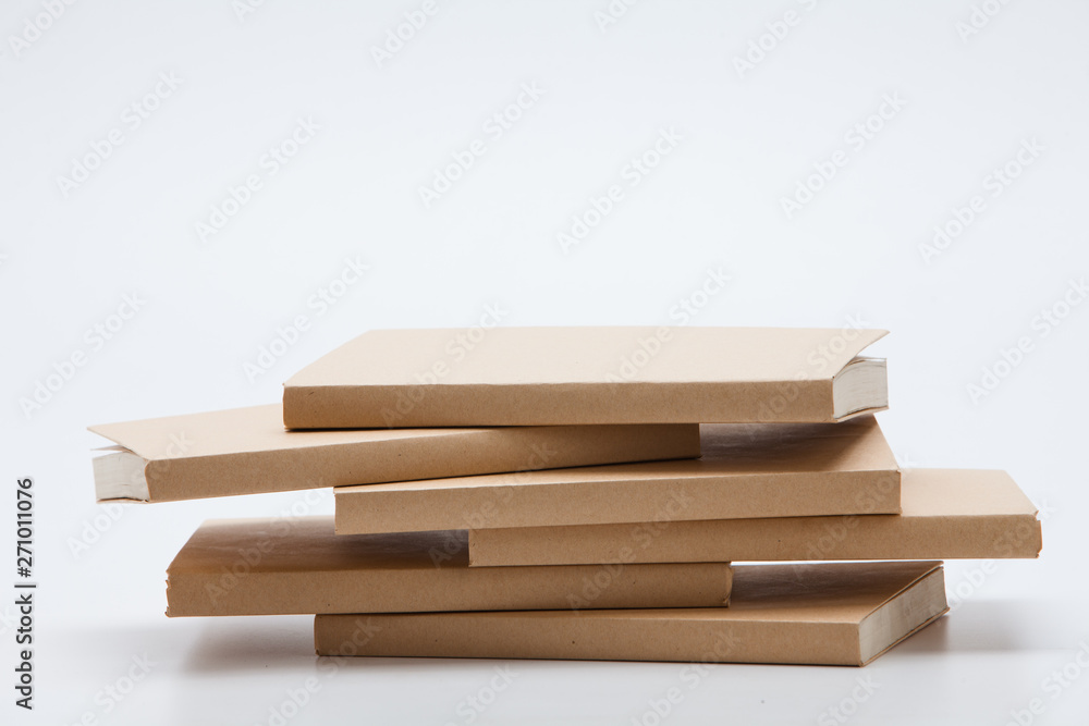 Stack of brown books isolated Stack of brown books isolated