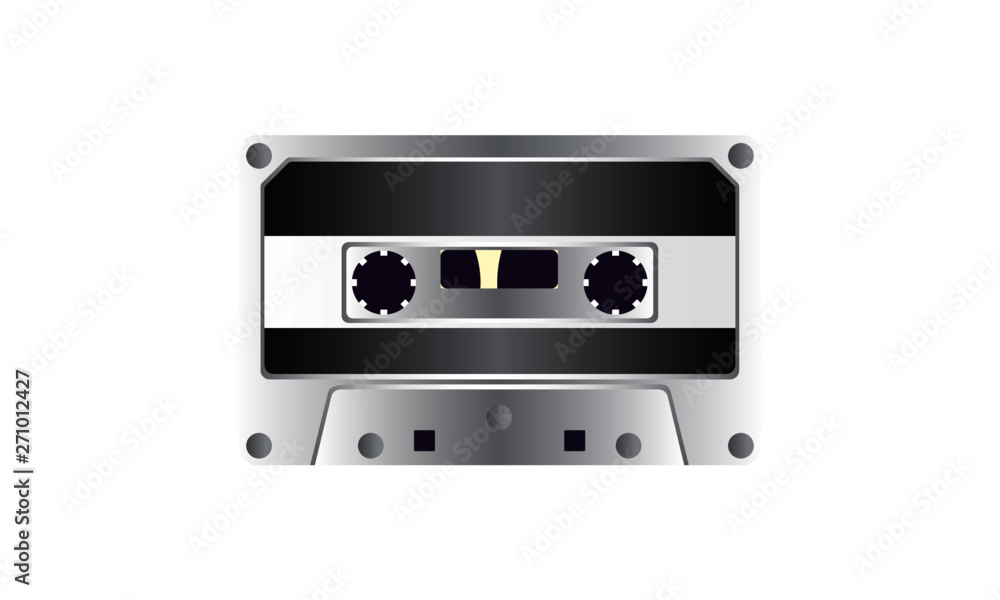 Obraz premium RETRO_TAPE_White_Black