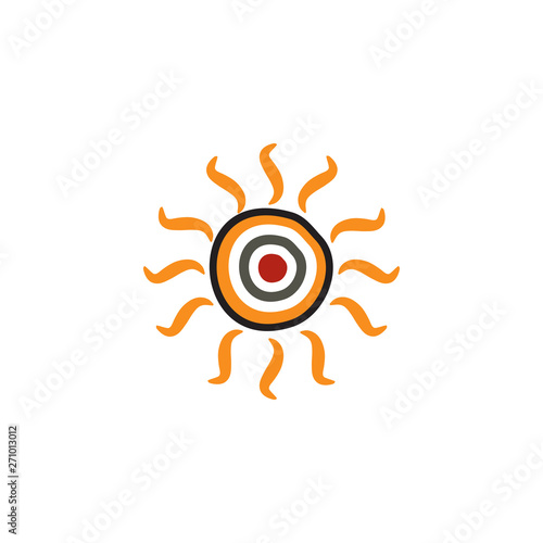 Aboriginal art logo design inspiration vector template