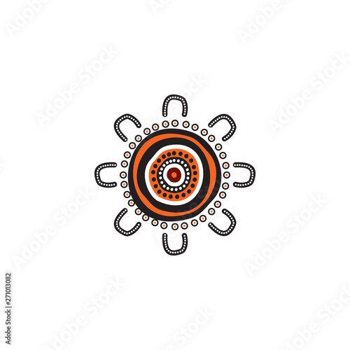 Aboriginal art logo design inspiration vector template photo