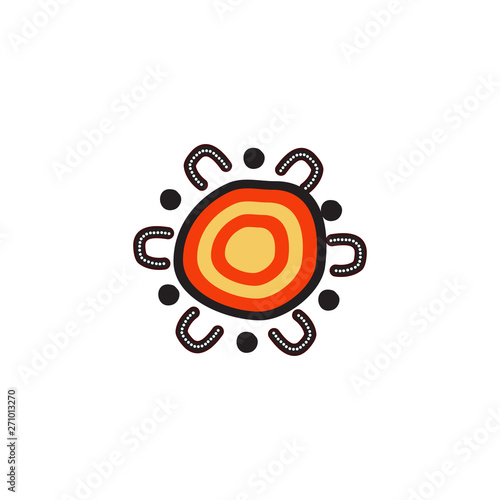 Aboriginal art logo design inspiration vector template