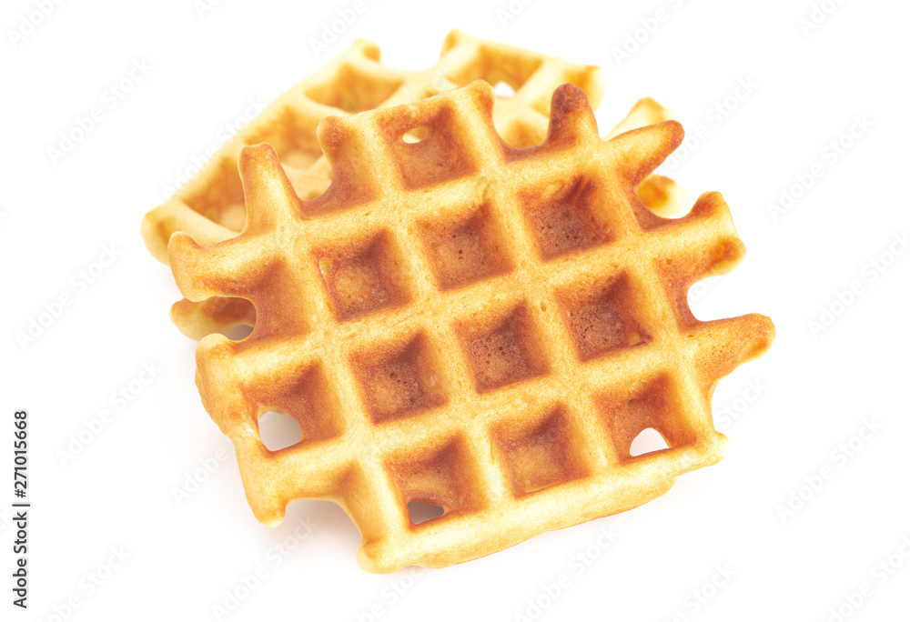 Belgian Waffles Isolated on a White Background Belgian Waffles Isolated on a White Background