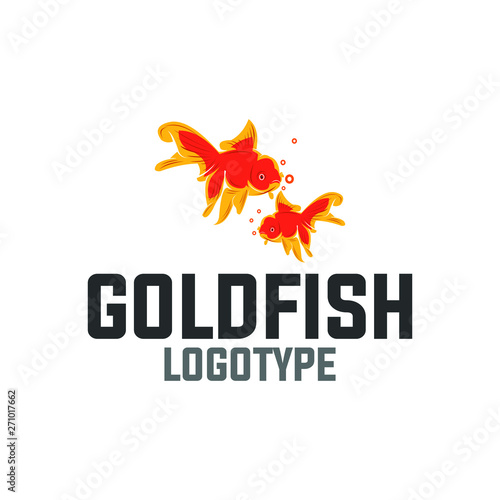 gold fish or golden fish logotype