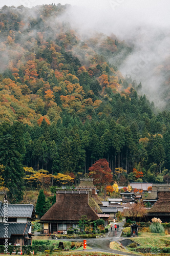 Kayabuki no Sato in the mist