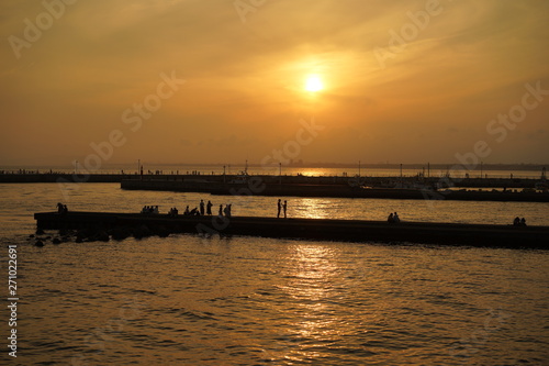 江の島の夕日