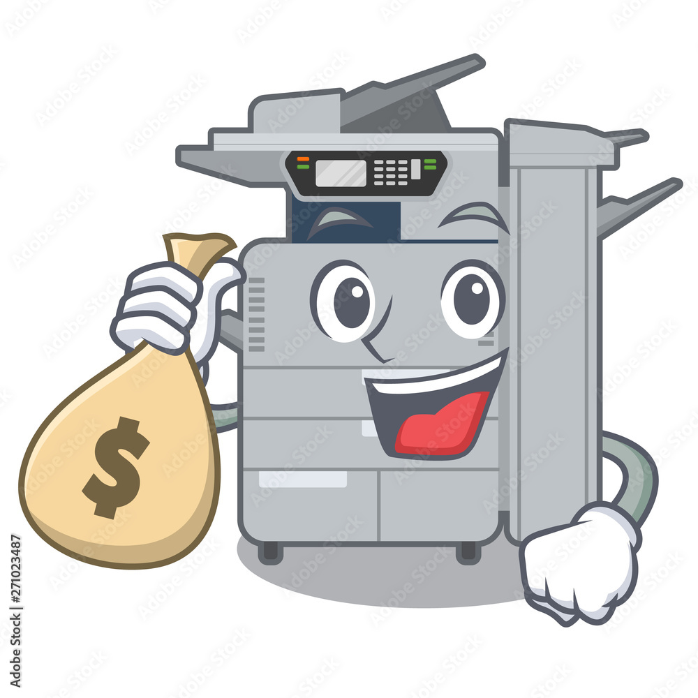 With money bag copier machine in the cartoon shape Stock Vector | Adobe  Stock