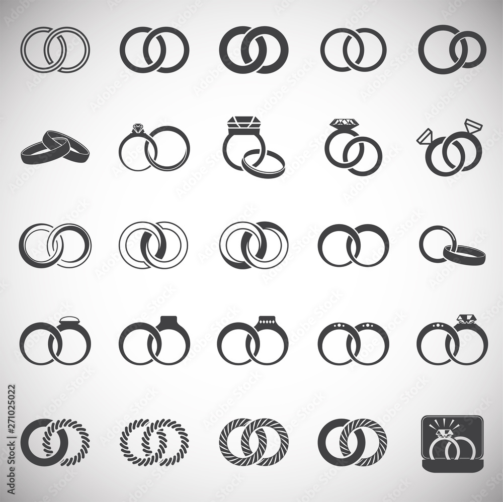 Wedding ring icons set on background for graphic and web design. Simple illustration. Internet concept symbol for website button or mobile app. Wedding ring icons set on background for graphic and web design. Simple illustration. Internet concept symbol for website button or mobile app.