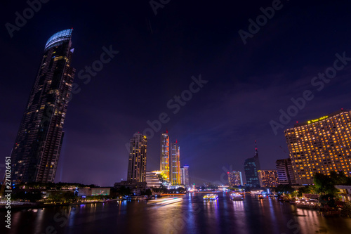 Bangkok Thailand : 9 December 2018 Icon Siam grand opening with laser lighting show at Chaophraya River Bangkok.