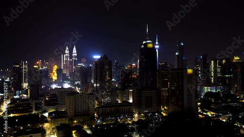 Wallpaper Mural Kuala Lumpur Cityscape Overlooking City Skyline at Night.Federal Territory.Malaysia Torontodigital.ca
