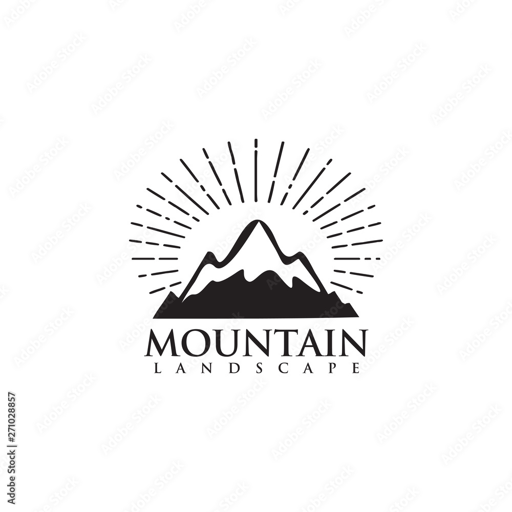 Mountain logo icon design vector template