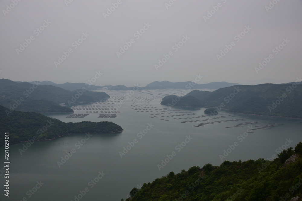 日本の美しい山から見た海の景色 日本の美しい山から見た海の景色