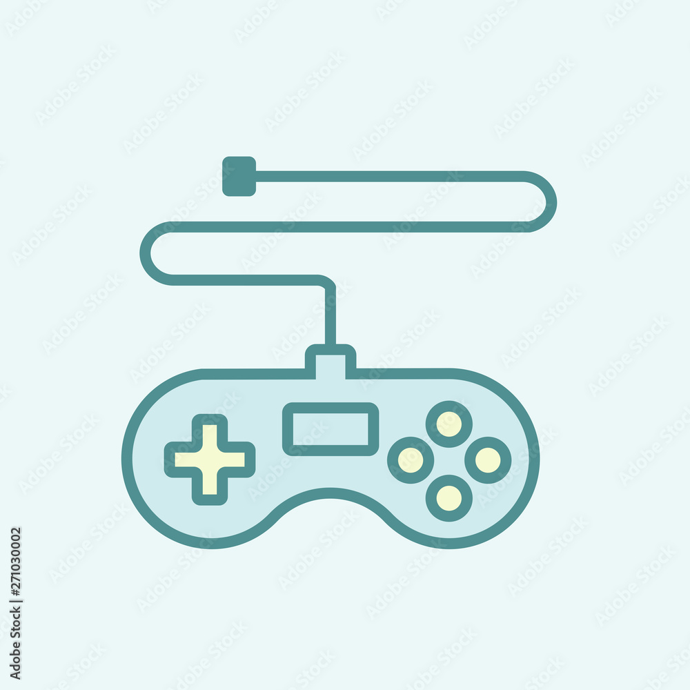 Game control vector icon. New trendy style game controller graphic design illustration. Game control vector icon. New trendy style game controller graphic design illustration.