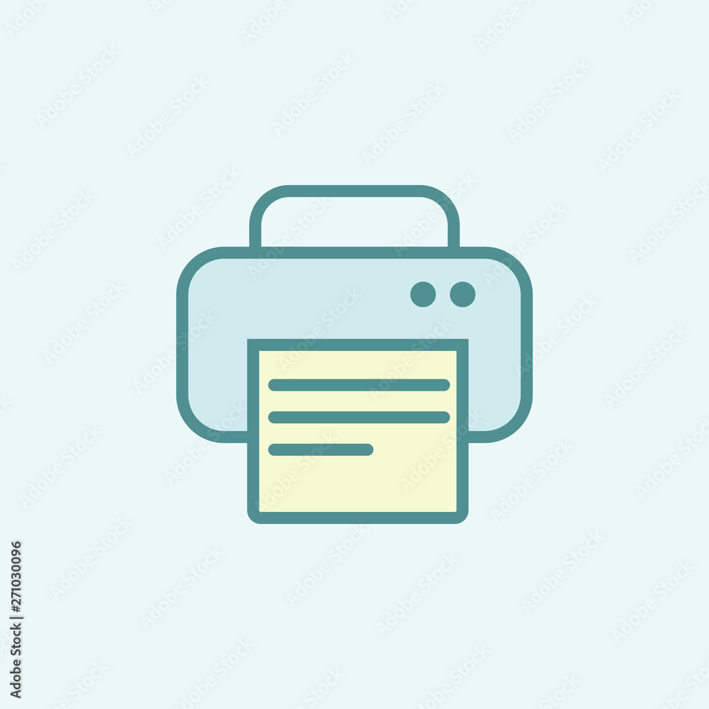 Printer icon, printing machine. New trendy style printer graphic design vector illustration. Printer icon, printing machine. New trendy style printer graphic design vector illustration.