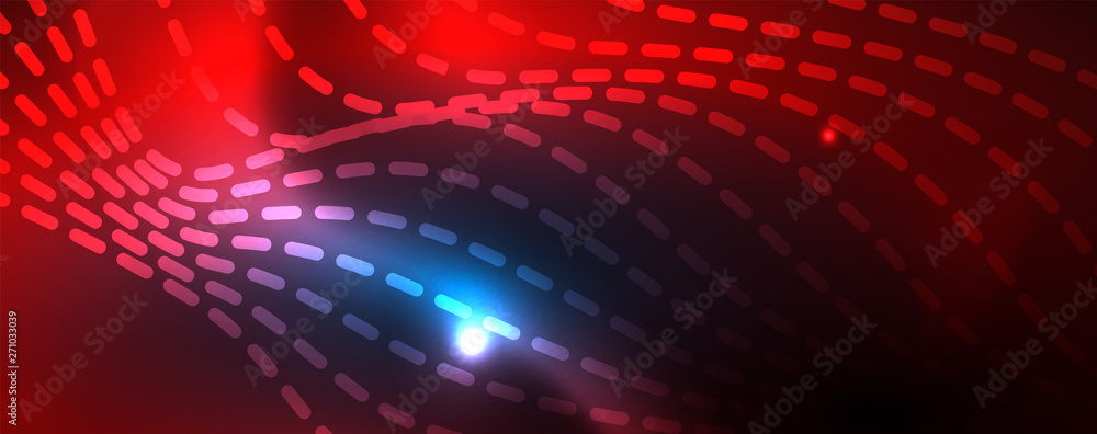 Smooth wave lines on blue neon color light background. Glowing abstract wave on dark, shiny motion, magic space light Smooth wave lines on blue neon color light background. Glowing abstract wave on dark, shiny motion, magic space light