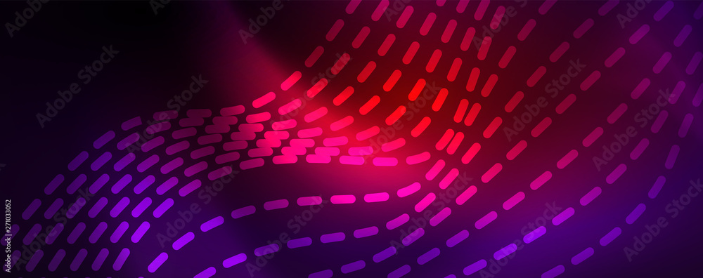 Neon vector wave lines abstract background, magic futuristic techno design Neon vector wave lines abstract background, magic futuristic techno design