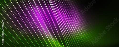 Vector neon light lines concept, abstract background