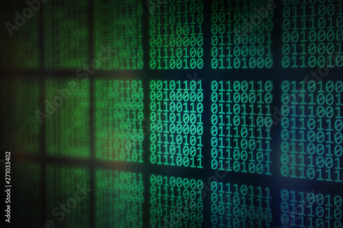 data panel displaying blocks of Binary code number digits. digital information and computer science themes. coding hacker cyber warfare and personal information privacy protection concepts.