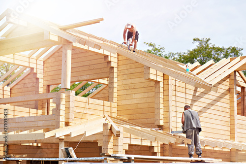 Construction of wooden house