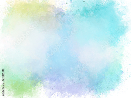 Abstract colorful brush on watercolor illustration painting background. © Watercolor_Concept