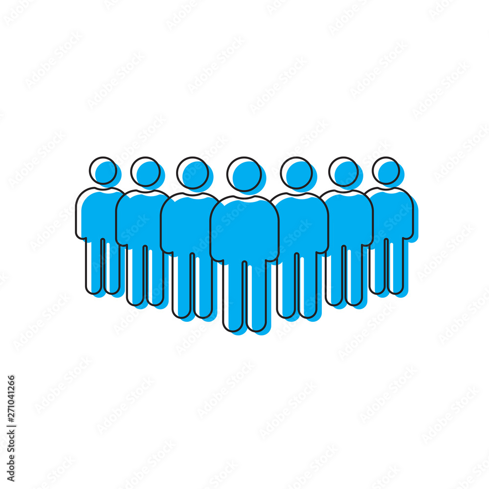 People icon set. Crowd of people, isolated on white background People icon set. Crowd of people, isolated on white background