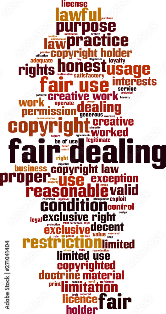 Obraz premium Fair dealing word cloud