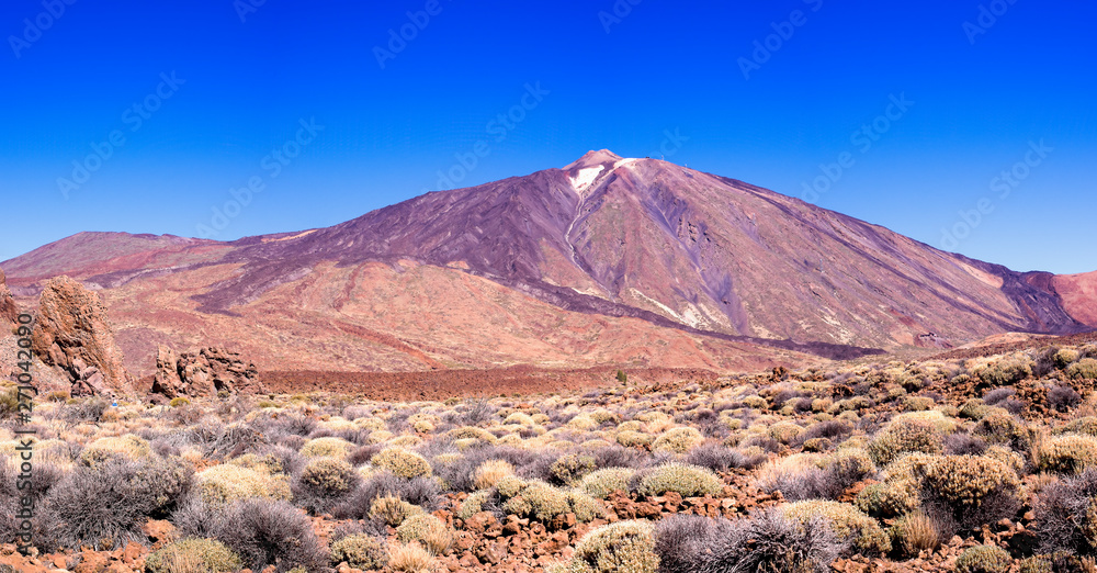 View of Teide Volcano Mount on Tenerife island, Spain. High resolution panorama.