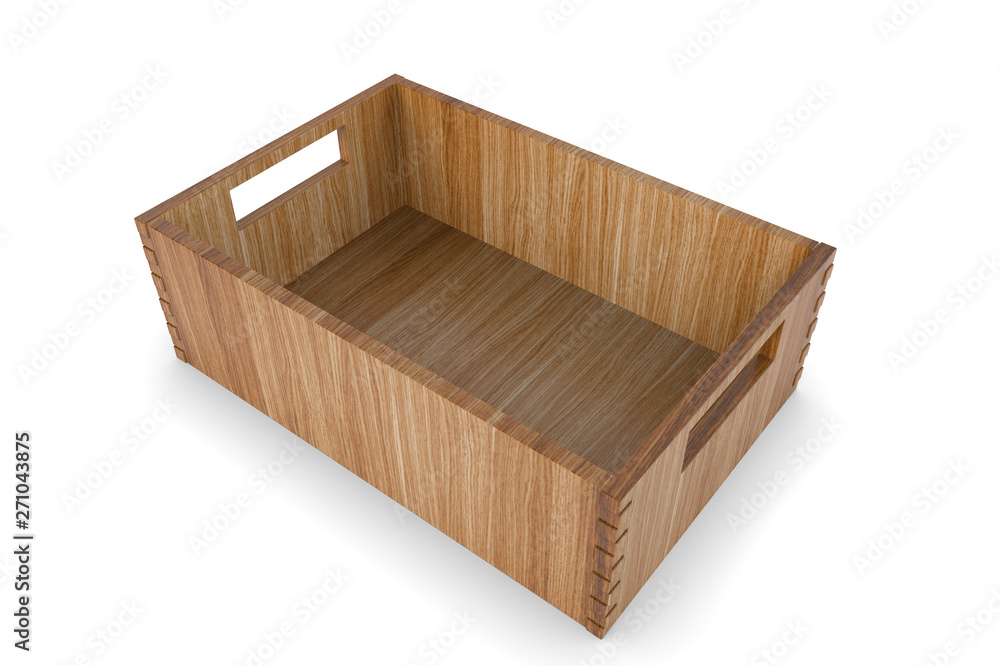 Crate on background. Wooden box. 3D rendering Crate on background. Wooden box. 3D rendering
