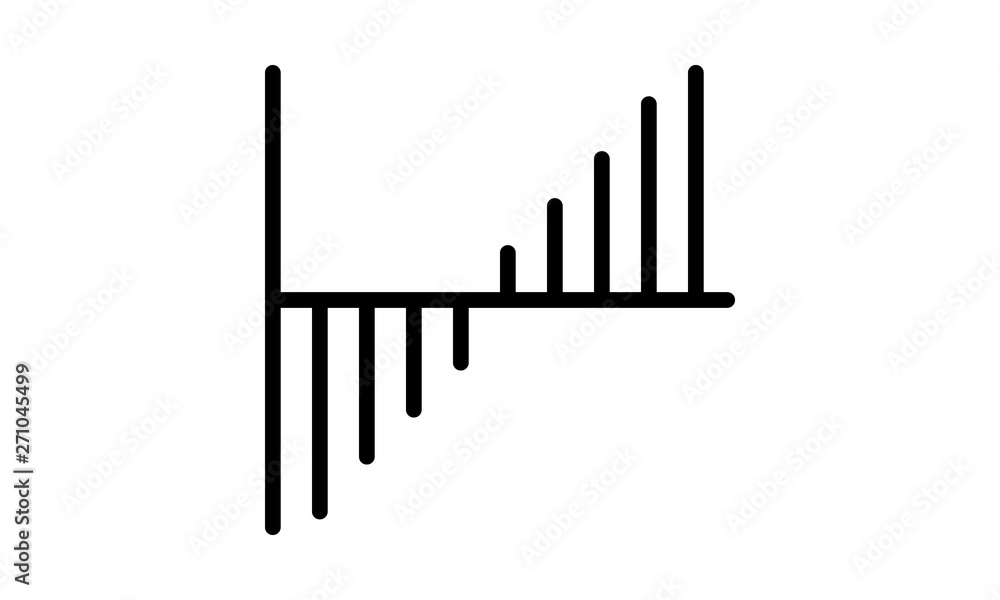 Chart icon for business data and reports Chart icon for business data and reports