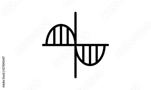 Fluctuation icon for cryptocurrency and finance concepts