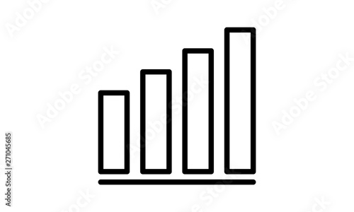 Vector growing graph icon. Financial Report vector icon. White background. EPS 10. - Vector 