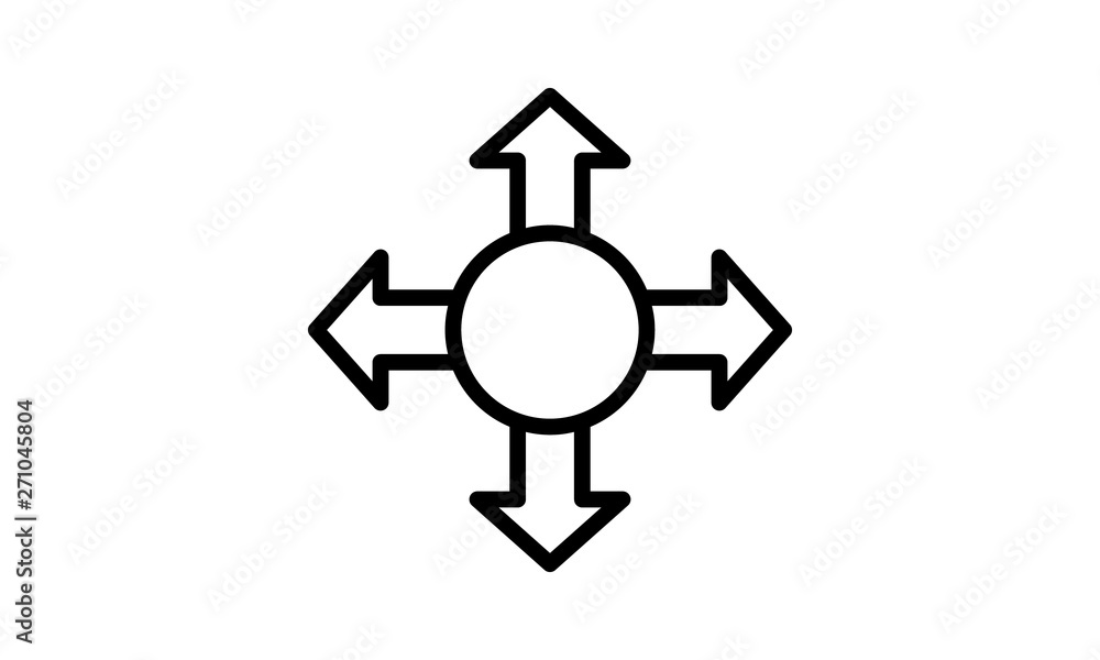 Move icon with arrows for navigation and user interaction Move icon with arrows for navigation and user interaction